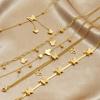 Gold Double Layer Butterfly Charm Bracelet