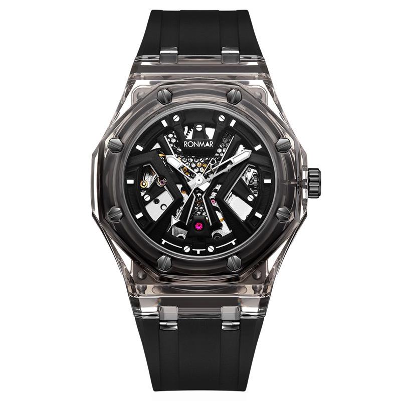 Automatic Mechanical Watch Glacier Transparent Case Waterproof Luminous Multi-Layer Three-Dimensional Hollow Mechanical Watch