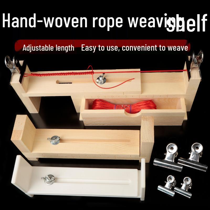 Handmade Wooden Rope Braiding Tool & Stand for Weaving