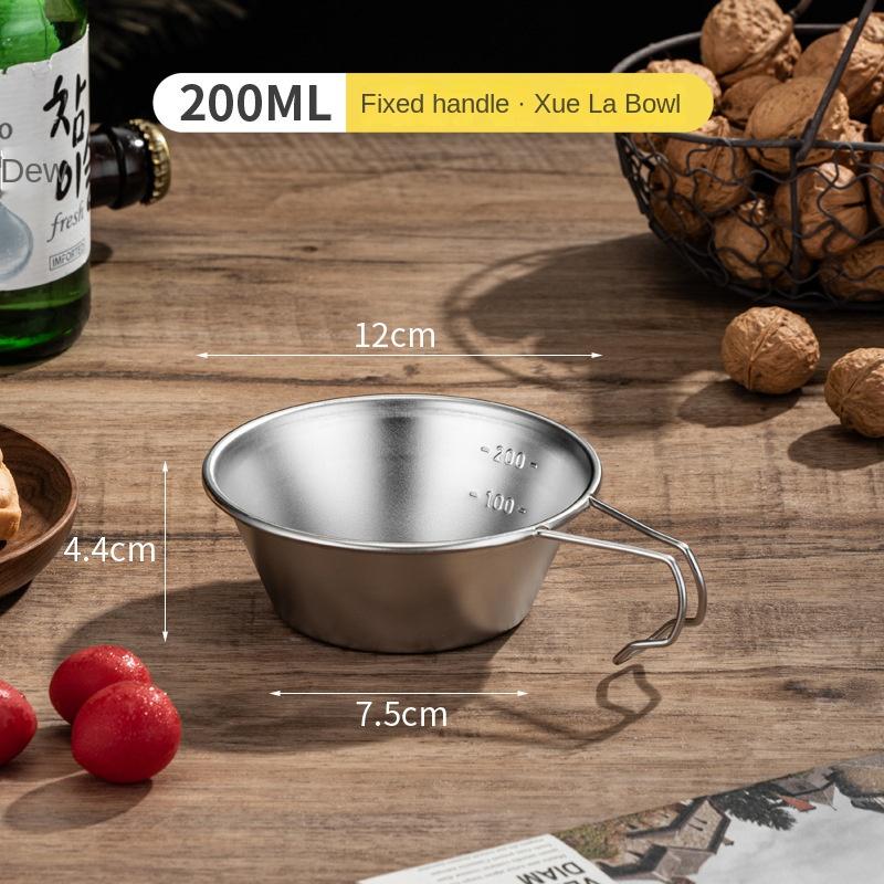 304 Edelstahl faltbare Aufbewahrungs-Schneeschüssel für Picknicks, Grillen, tragbares Camping, hängende faltbare Schüssel für Camping im Freien