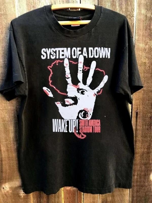 

Remake System Of A Down Wake Up Basic black Unisex vtg T shirt Men Women Unisex T-Shirt S