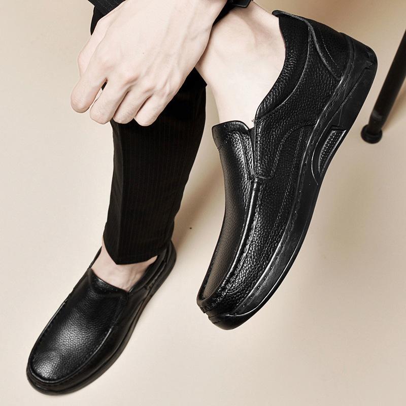 

Men s shoes 2025 summer new middle-aged and elderly one-pedal soft-soled dad shoes men s high-quality versatile casual leather shoes 38