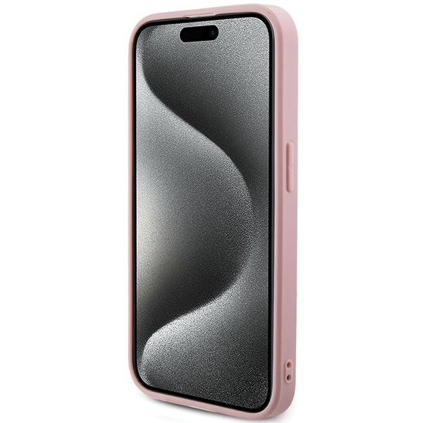 Guess Guhcp15Xpsairsp Iphone 15 Pro Max 6.7 Różowy/Pink Hardcase Saffiano Iridescent Script