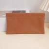 Self-closing First-layer PU Leather Long Wallet Passport Driver's License Document Holder Data Cable Cosmetic Bag