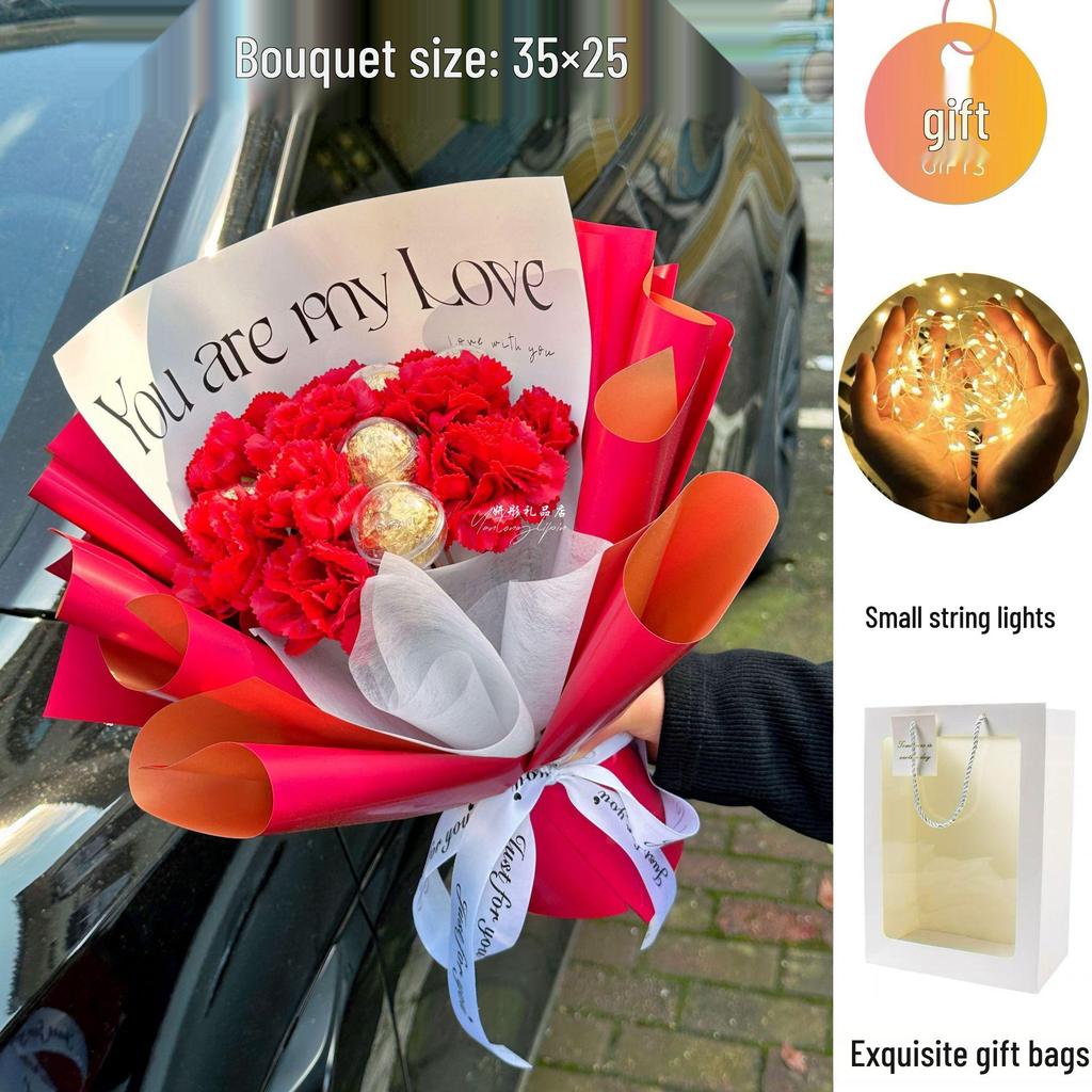 Christmas Chocolate Gift Box Bouquet for Boyfriend, Girlfriend, or Friends - Perfect Birthday or Love Expression Gift