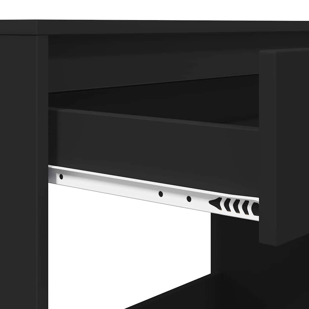 Desk Black 100 X 50 X 78 Cm Particleboard