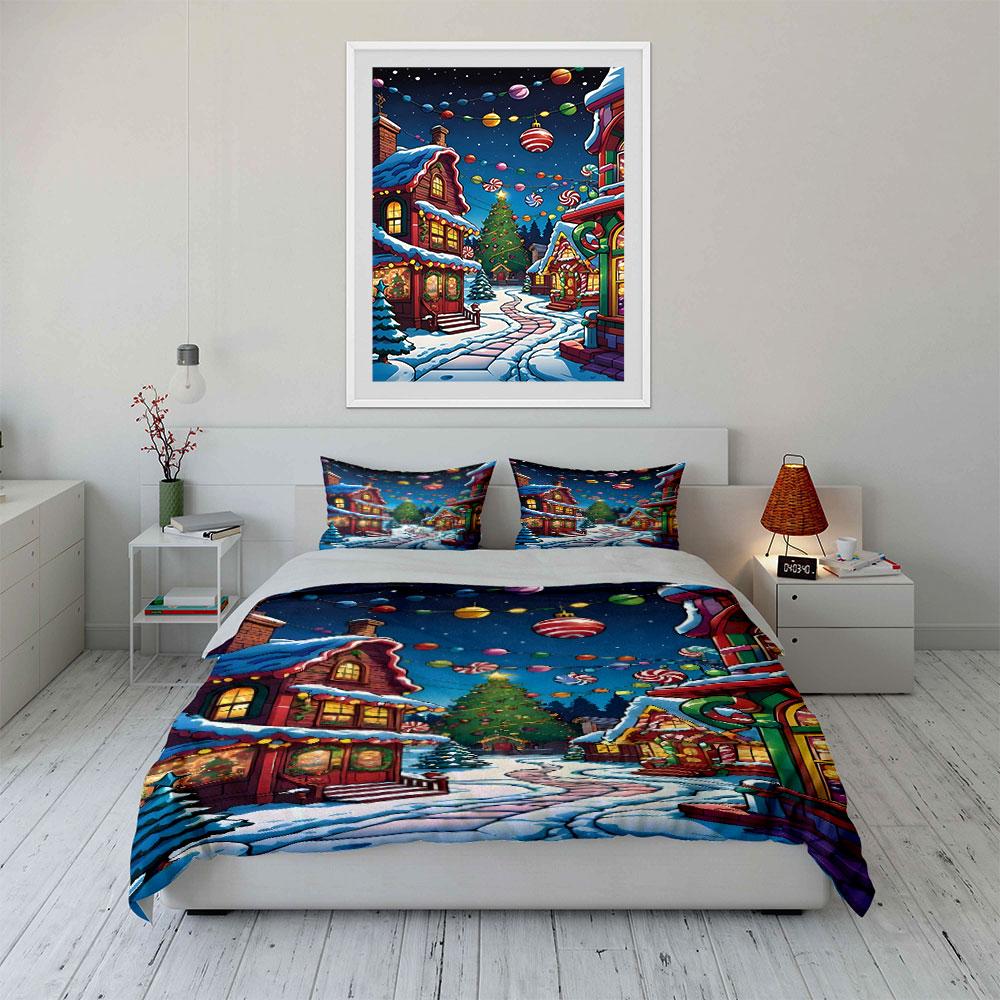 Whimsical winter wonderland Bedding sets Duvet cover sets Duvet covers Pillowcases(1*Duvet Cover 2*Pillowcases without duvet insert)