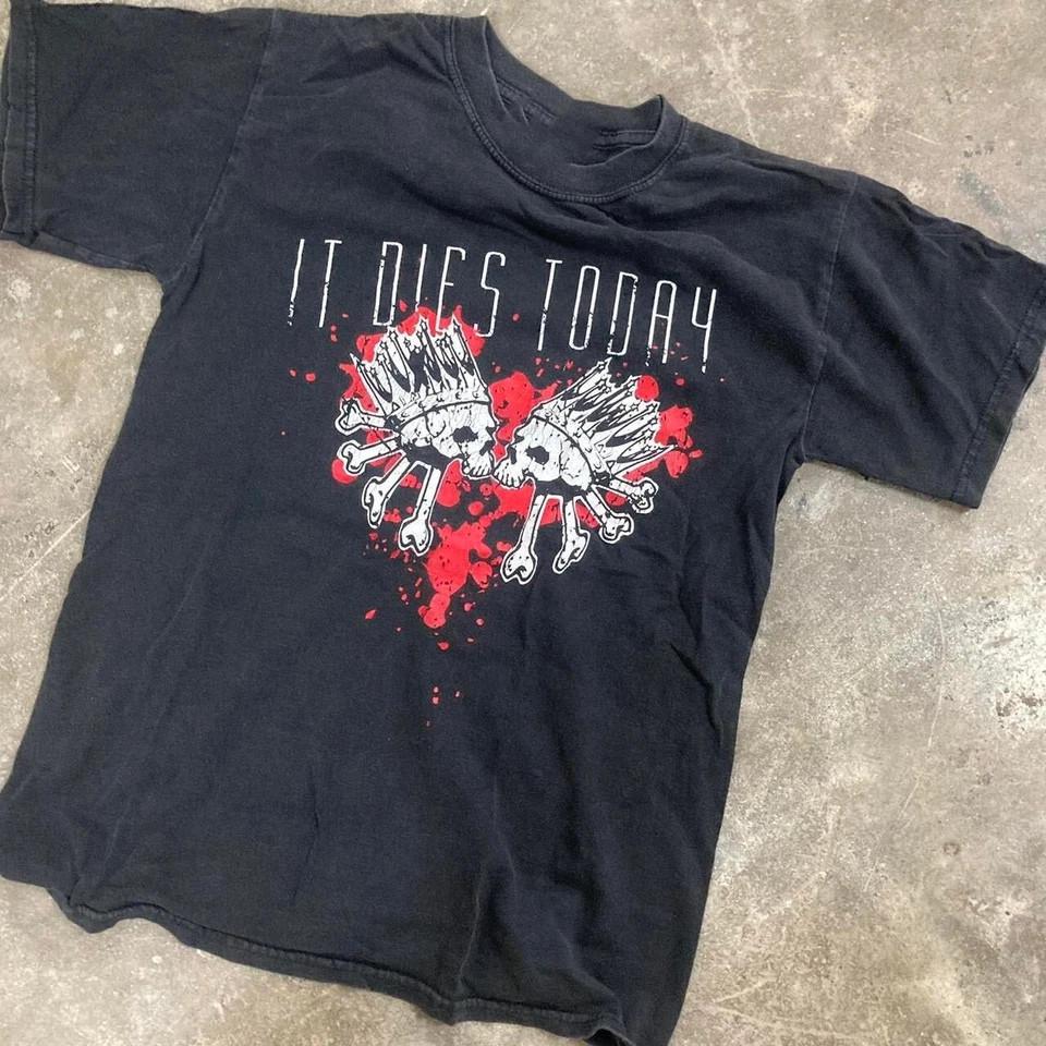 Vtg It Dies Today Band Cotton All Size Unisex Black Shirt AM790 Unisex T-Shirt S