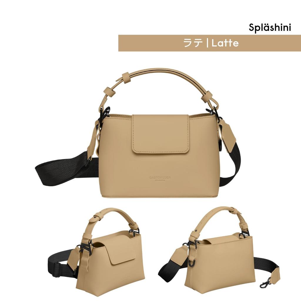 GASTON LUGA Splashini Shoulder Crossbody Mini (Latte) Handbag, Bag, Bag, Bag, Lightweight, Waterproof, Women's