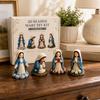 3D Beaded Mary DIY Kit 4-Piece Set Faith Hope Love Grace Crafting Kit for Handmade Religious Figures with Detailed Beading and Assembly Instructions