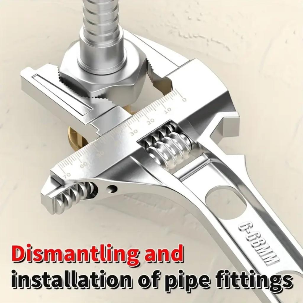 Short Shank 6-68 Mm Large Openings Bathroom Aluminum Alloy Spanner Wrenches Tool For Plastic Plumbing Tube Washbasin Nut Disassembly