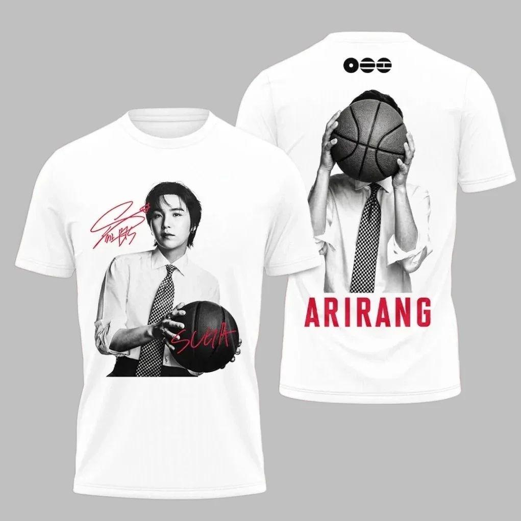 2026 BTS Arirang Graphic T-shirt Men and Women Summer Y2k T Shirt Fashion High Quality Short Sleeved Top Streetwear Unisex