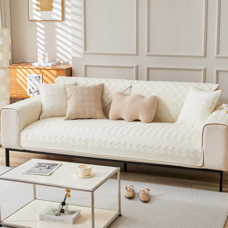 Modern simple cotton sofa cushion, universal fabric for all seasons, non-slip sofa cover, sofa cover  new model
