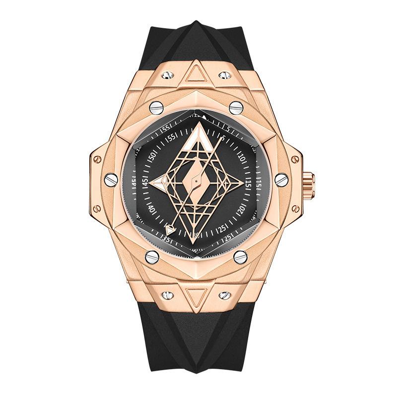 Creative Watch, Men S Fashion Trend Tattoo Surface Luminous Hollow Quartz Watch 330