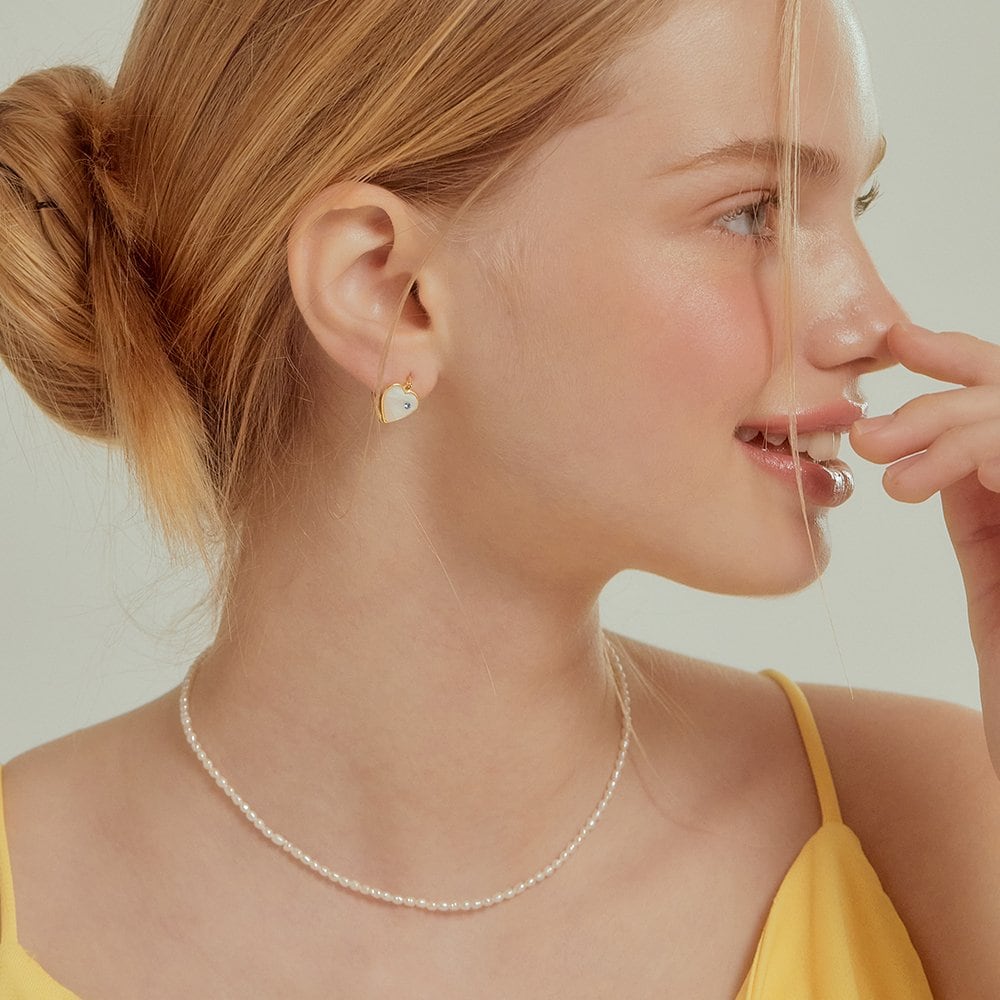 Petite Oval Pearl Necklace_Nz1099