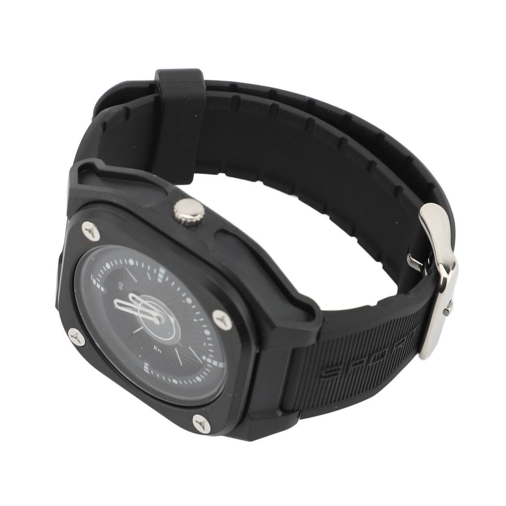 Water Resistant Sports Analog Unisex Watch Student Electronic Wristwatch for Nurses Doctors Students White Dial Black