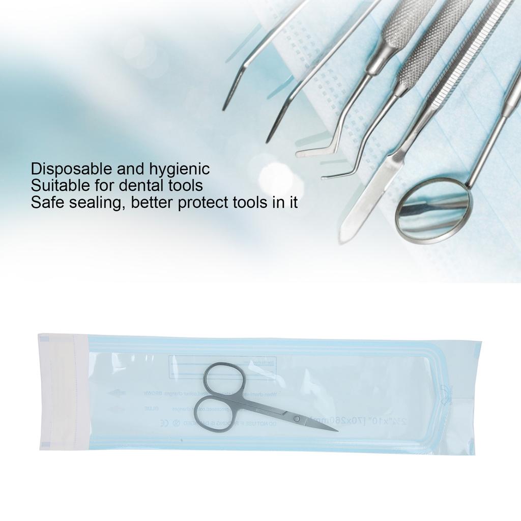 200pcs / Box Disposable Self Sealing Cleaning Pouch Dental Tool Storage Bag (70 X 260mm)