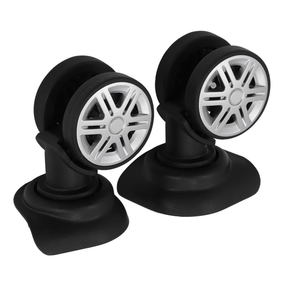 1 Pair 360 Degree Rotation Luggage Wheel Spare Part Low Noise Easy To Install Trunk Wheels Suitcase Wheels Trolley Luggage
