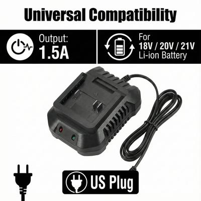 21V Makita-Compatible 1.5A Fast Charger with Indicator & Heat Dissipation