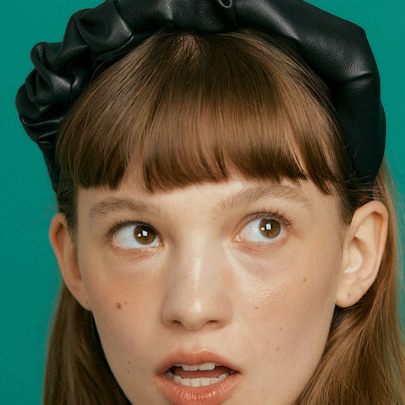 

XPIER Leather rimple Hairband[2color] Burgundy