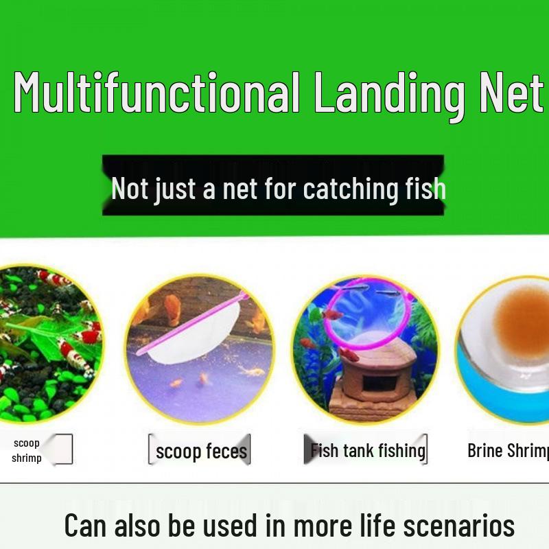 Round Multi-Size Fish Tank Scoop Net for Aquarium Use