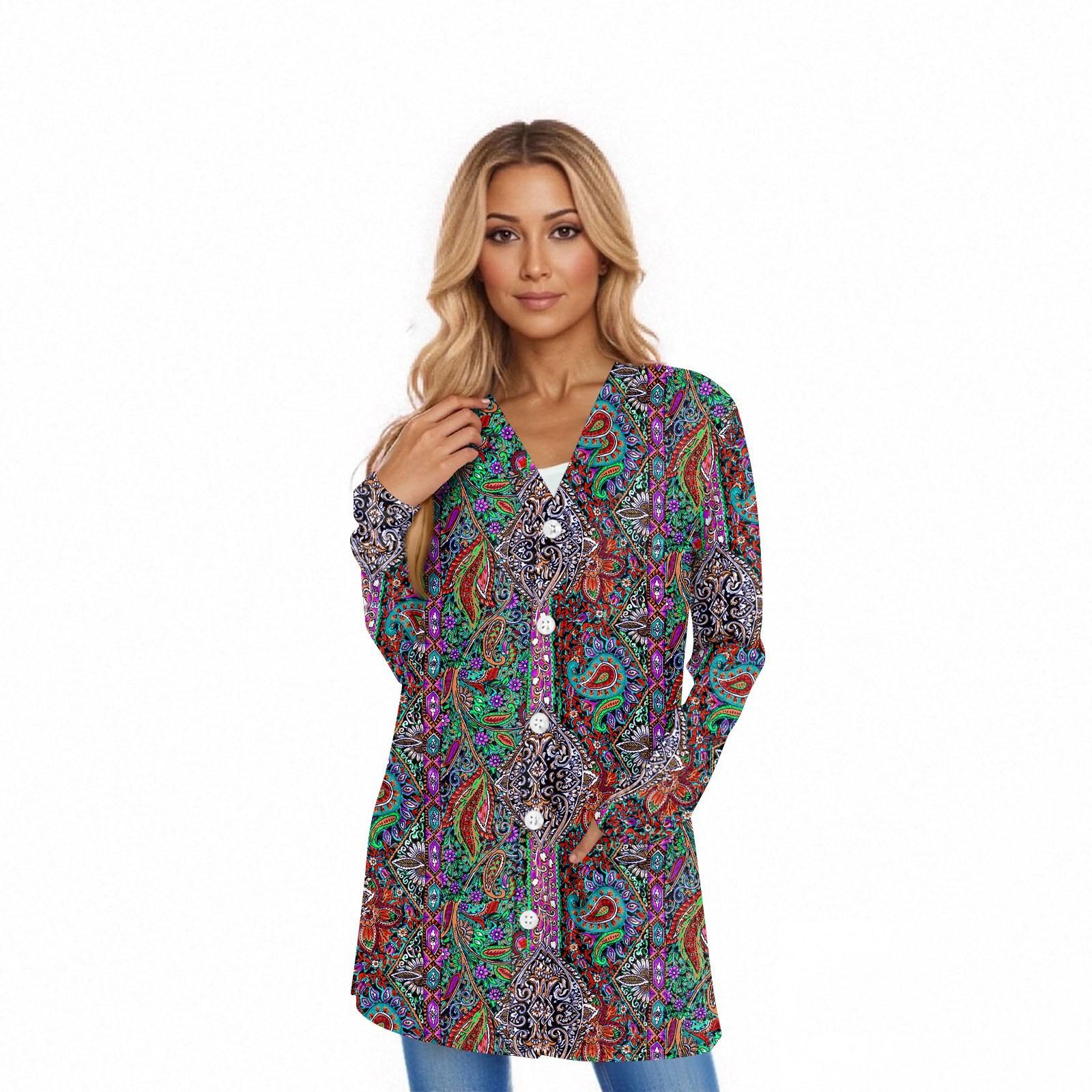 

Женский кардиган с длинным рукавом, повседневная куртка с карманами, топ XXL