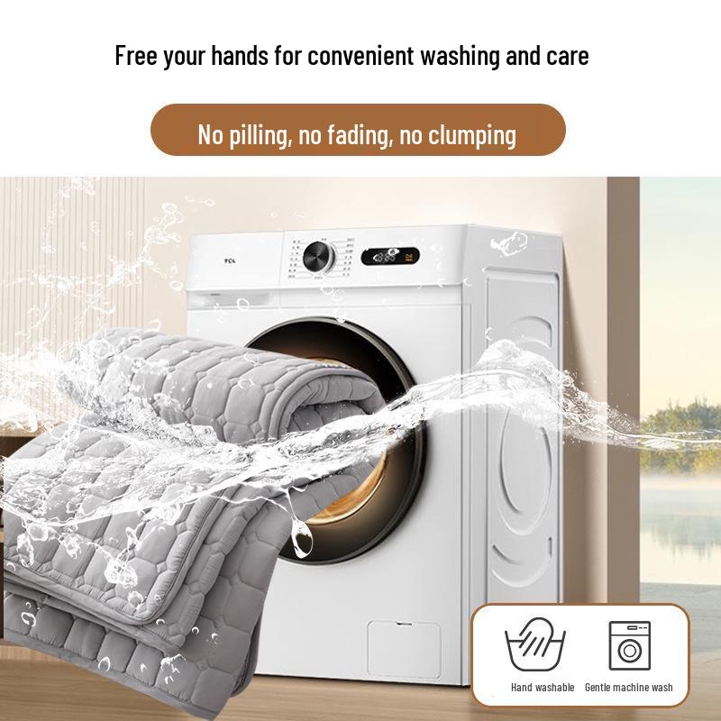 Gesteppter Matratzenschoner - Sommer Topper Pad für Zuhause, Schlafzimmer, Hotel und Studenten Einzelbetten