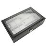 3 Fächer Brillen 6 Fächer Uhren Display Aufbewahrungsbox PU Leder Schmuck Organizer Koffer