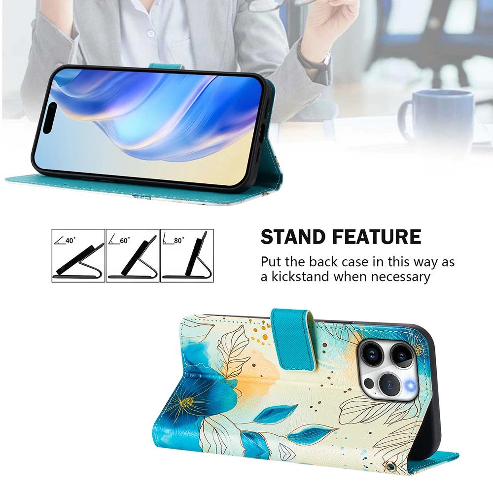Coloured Drawing Wallet Case for Samsung Galaxy A10 M10 A11 M11 S6 S7 Edge S8 Plus J3 J330 J5 J530 J4 J6 Flip Stand Phone Cover
