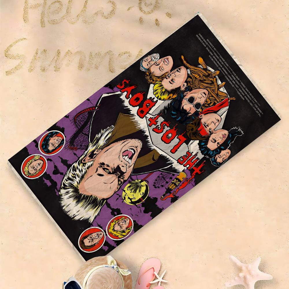 

Lost Boys 1987 Movie Microfiber Blanket Quick Drying Beach Towels Oversized Printing Super Absorbent Pool Towel Blanket W30*H60(CM)