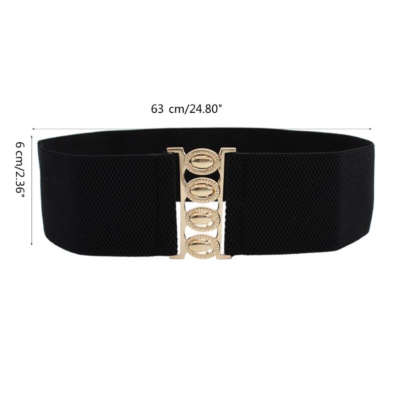 Stretch Belt for Women Ladies Dress Corset Fashion Female Stretch Belt with Alloy Buckle for Banquet Dress Decorations