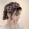 Elegant Niche Polka-dot Bowknot Headband Female All-match Net Red Korean Departure with Sweet Wide-brimmed Simple Headband