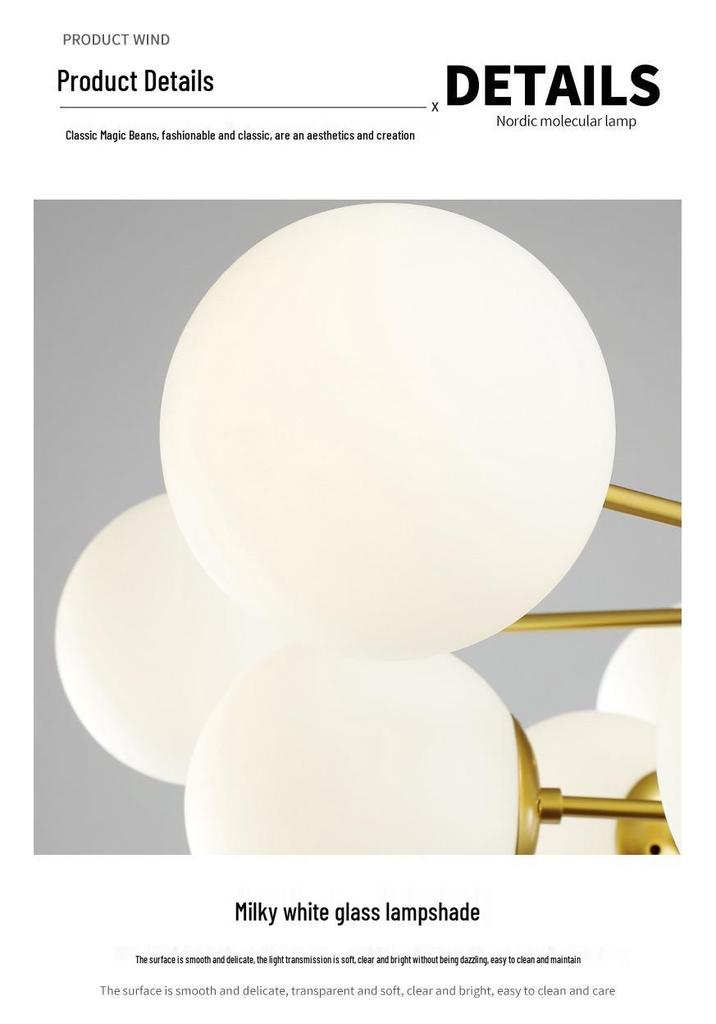 Nordic Modern Chandelier - Elegant, Atmospheric Lighting for Living Rooms, Bedrooms, or Dining Areas