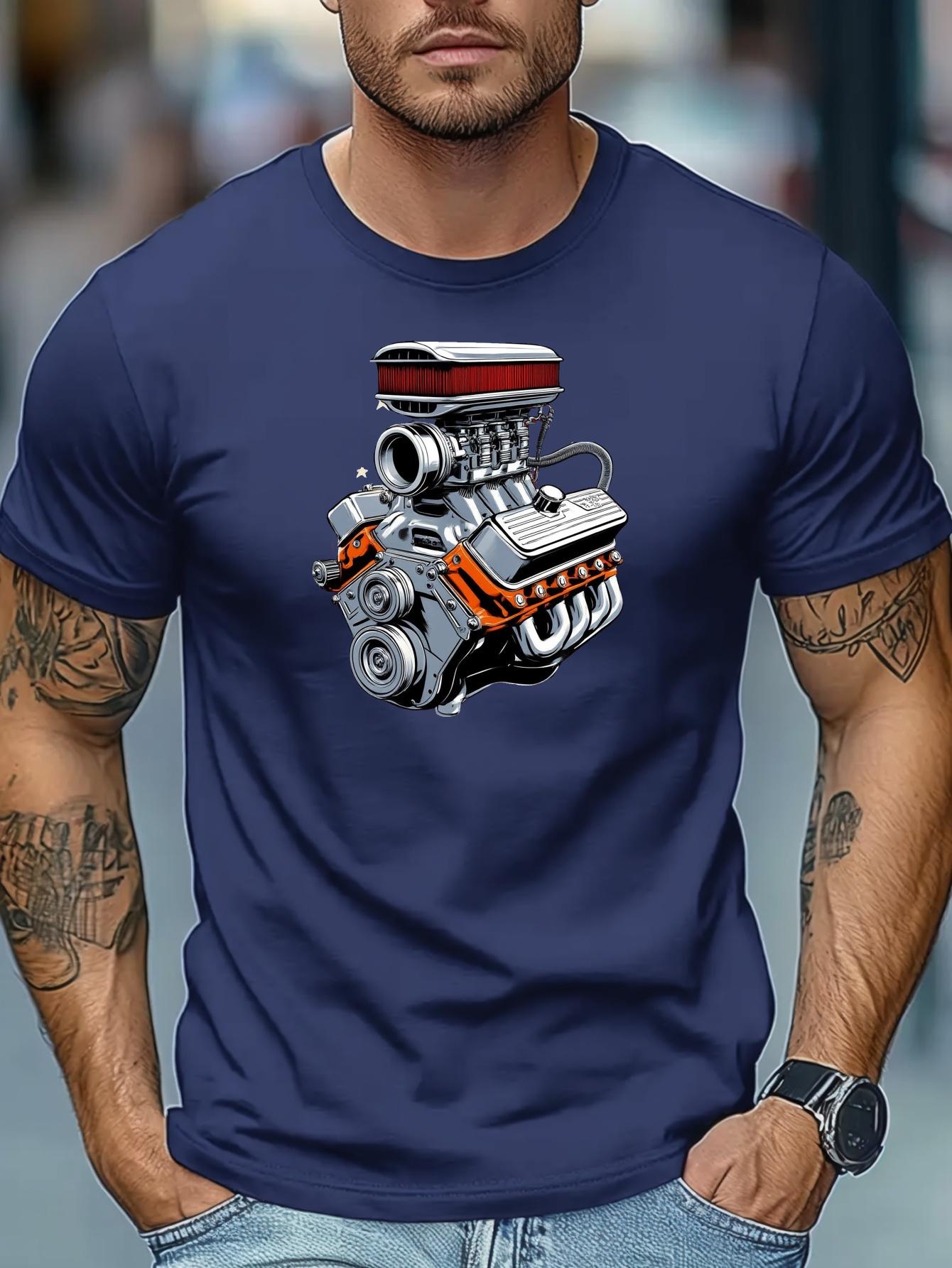 610 Cotton Blend Graphic Print T-shirt - Micro-Stretch Knit XL