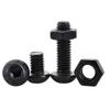 ISO7380 Allen Hexagon Hex Socket Button Round Head Screw Nut Kit M2 M3 M4 M5 M6 Black Grade 10.9 Carbon Steel Bolt Nut Set