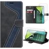 Case - E.F.CONNECTION - For Xiaomi Redmi Note 13 Pro 5G - Black-Navy Blue - 2 Tempered Glasses - Flip Protection