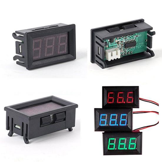 Voltmetro portatile DC 0-30V Pannello display LED Misuratore di tensione digitale per motore auto