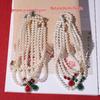 Set di Collana di Perle di Conchiglia Naturale di Mare Profondo da Donna: Gioielli Collana Clavicola in Tre Pezzi per la Festa della Mamma