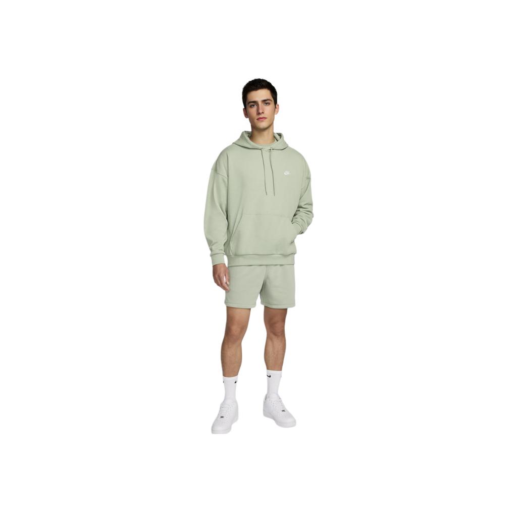 Nike Club Fleece Solid Soft Comfortable Knitted Hoodie Men Hoodies Emerald-Horizon White HJ1817-370