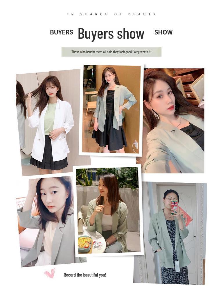 Women's High-Quality Summer Street-Style Loose Blazer with Sun Protection