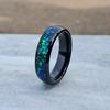 This 6mm Men's Tungsten Ring features a polished finish and stunning galaxy created opal inlay, offering a unique and stylish accessory
