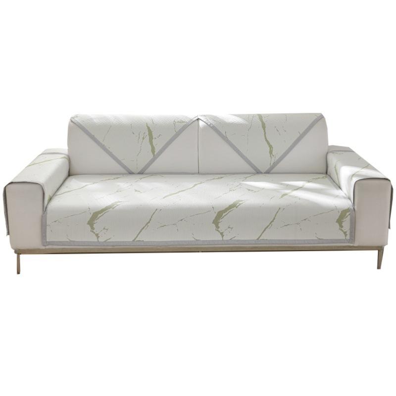 Summer Nonslip Sofa Cushion Full Cover Ice Silk Cooler Nonslip Cushion Backrest Cooler Cushion Summer Cool Pad Cover Cloth Towel