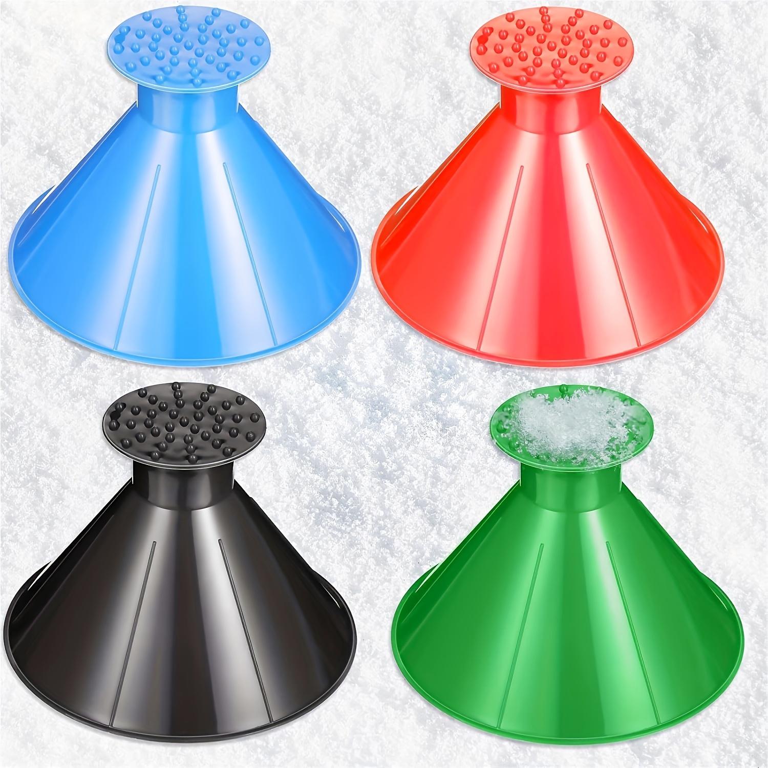 

4pcs 360 ° Car Snow Remover Windshield Defrosting Scraping Board Not Damaging Cone Shaped Grip Snow S Shoveling In Winter Parts 4pcs