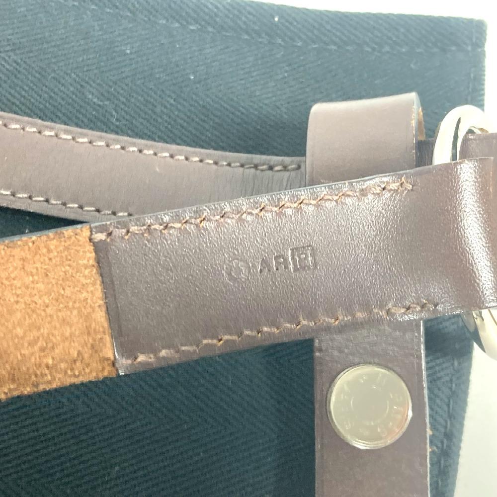Hermes Cabaricol Bag Shoulder Bag Tote Bag Canvas Black/Brown