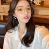 The Same Square Gold Wire Frame Plain Glasses Frame, Male And Female Hipsters Harajuku Flat Glasses Myopia Frames