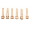 6PCS Guitar Bridge Pin Replacement Maple Wood Guitar Pressure String Nails Pin for Practice