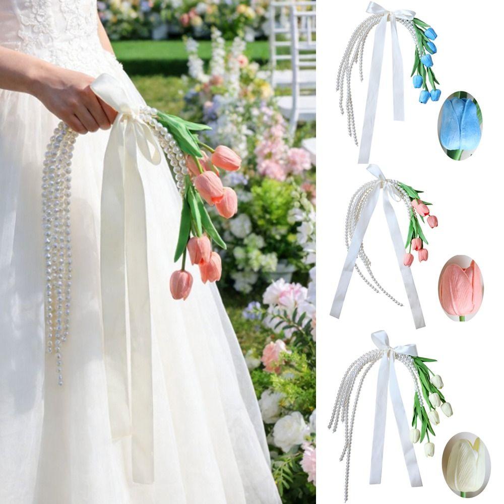 Opakovaně použitelné dekorativní svatební květiny Pohodlná rukojeť Svatební doplňky Svatební párty