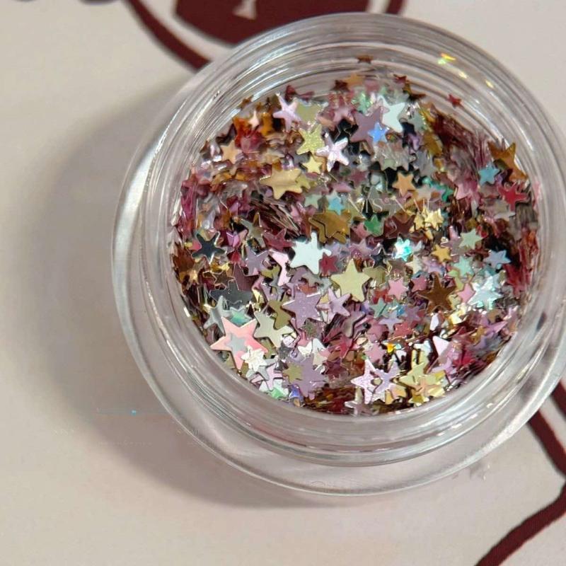 Mixed-Color Star Sequin Glitter Nail Sparkling Mixed Color Mini Star Five-Pointed Star Sequins Diy Decorative Sequins
