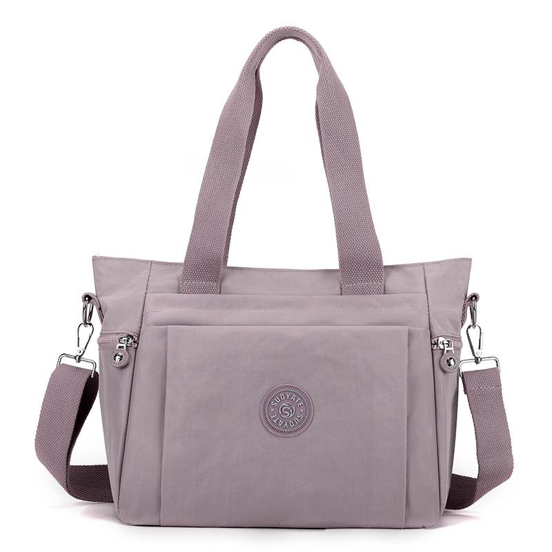 

Женская сумка-тоут большой вместимости, нейлоновая сумка через плечо, сумка через плечо фиолетовый