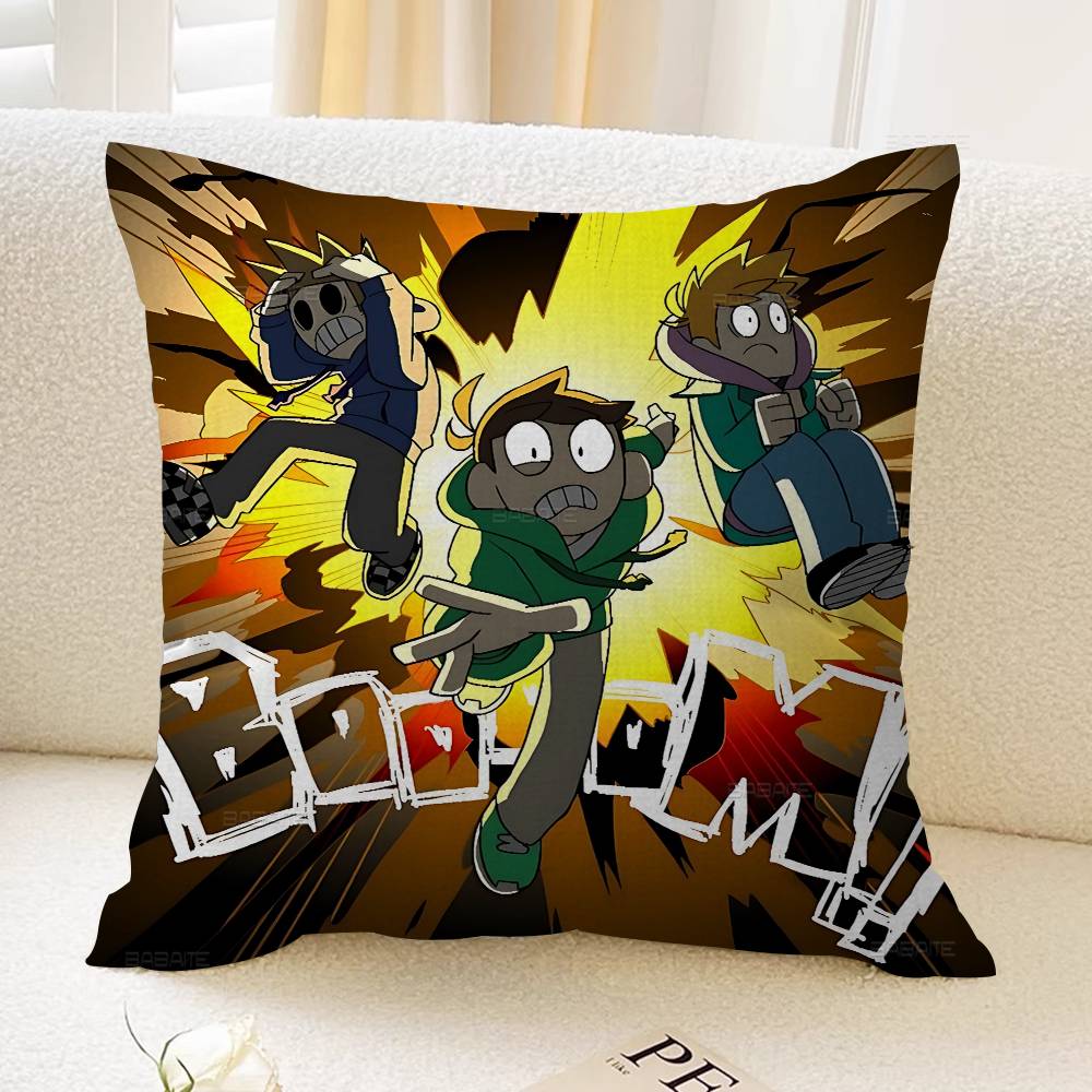 Animated Eddsworld Anime Lucky Dragon Pillow Cover Sofa Cushion Cover Home Room Decoration Children Gift